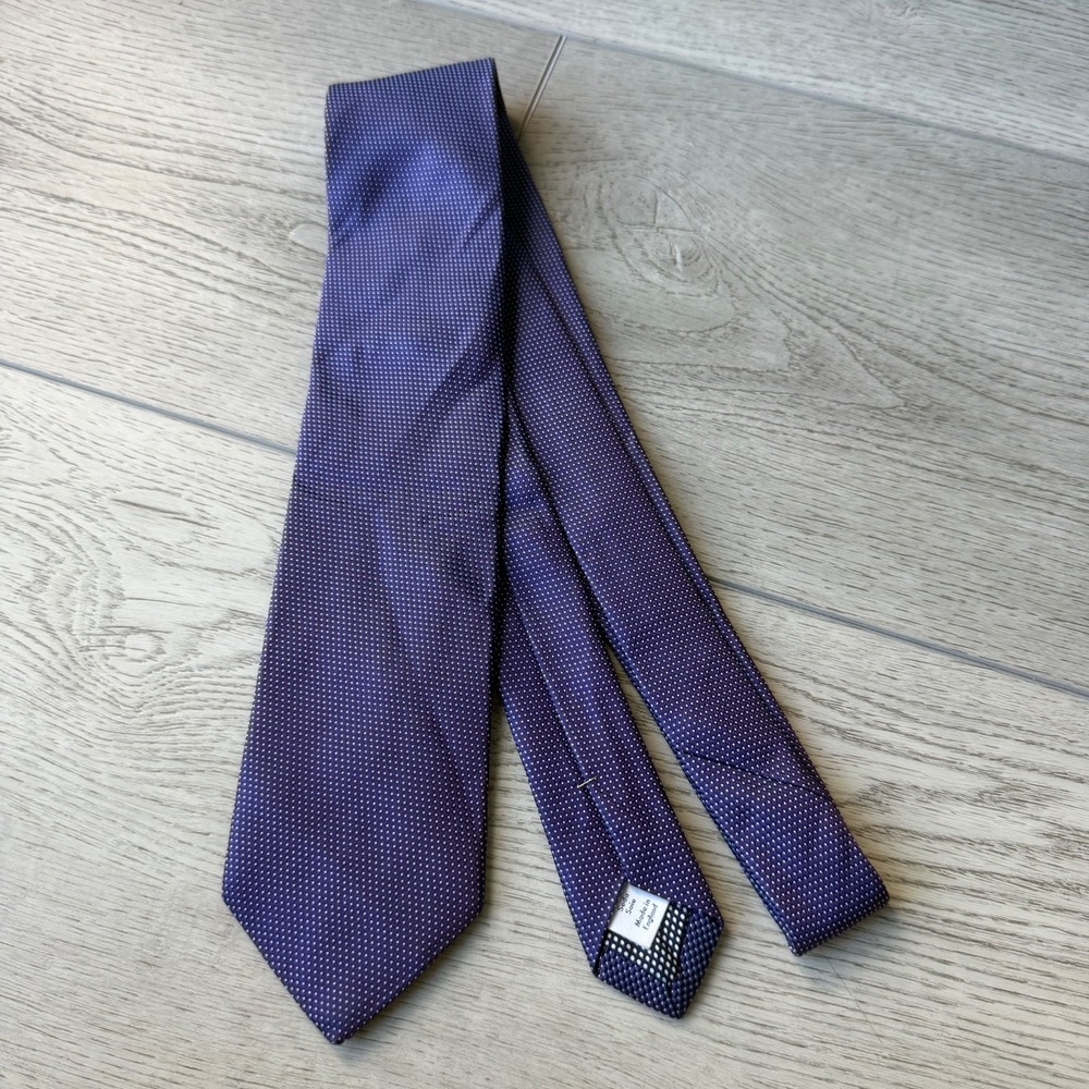 Eton Silk Tie Made in England Repeat Classic Wedding | Purple  | 3"W 58"L